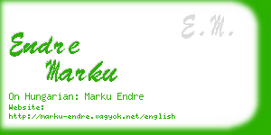 endre marku business card